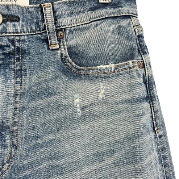 Moussy Vintage Carter Friend Jeans Blue Distressed High Rise Relaxed Jeans 27 - Picture 5 of 16